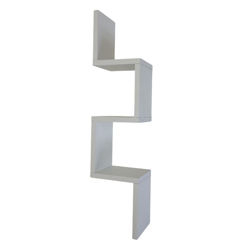 Prateleira De Canto Zig Zag Mdf Nicho Suspenso Estante Flutuante Decoraçao Porta Objetos Sala Quarto