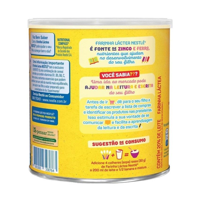 Farinha Láctea Nestlé Tradicional 360g - imagem 3