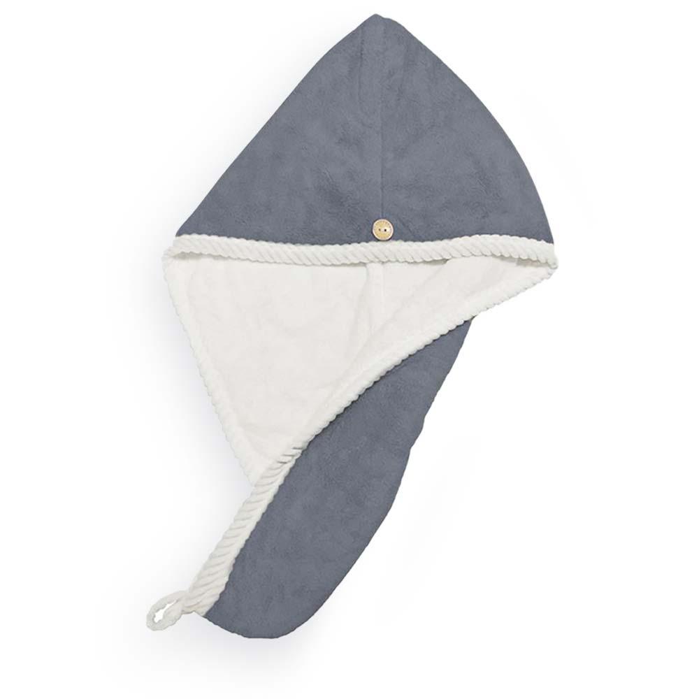 Touca Para Cabelo Dupla Face Power Sec Antifrizz 28x64cm - Catran Cinza Escuro