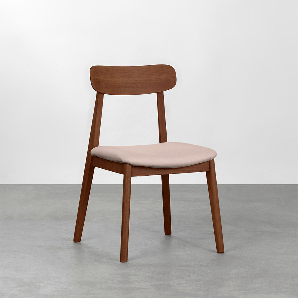 Cadeira Nord Encosto Madeira - Castanho