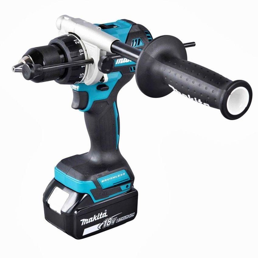 Parafusadeira Furadeira À Bateria 18v 2100 Rpm Com Bateria Carregador Punho Maleta Dhp486rtj Makita - imagem 4