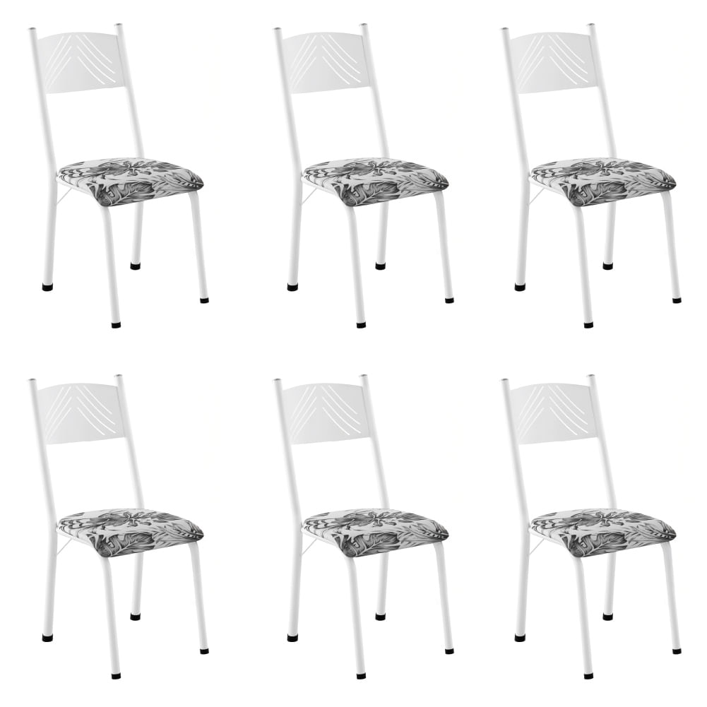 Conjunto Com 6 Cadeiras Liz Artefamol