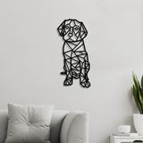 Escultura de Parede em MDF Cachorro Geométrico