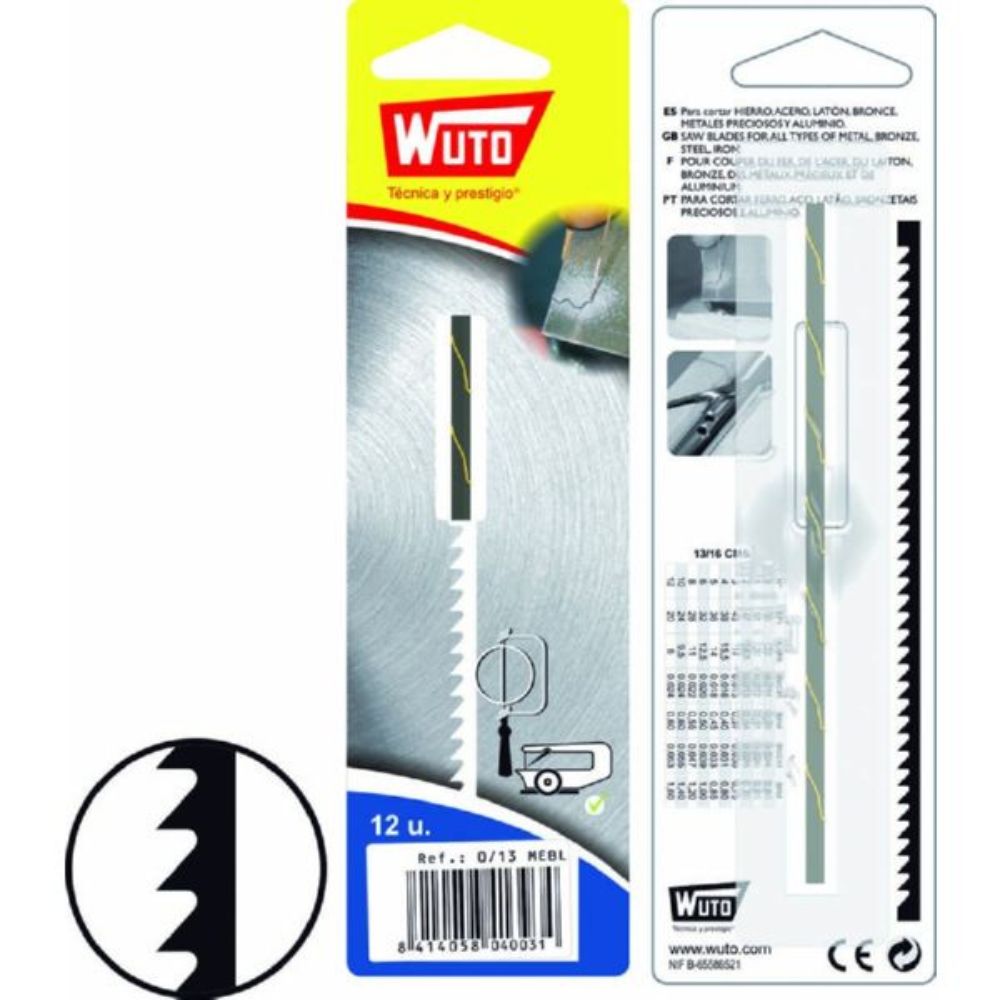 Lamina Para Serra Tico Tico 0,80mm 04/13 Mebl Wuto