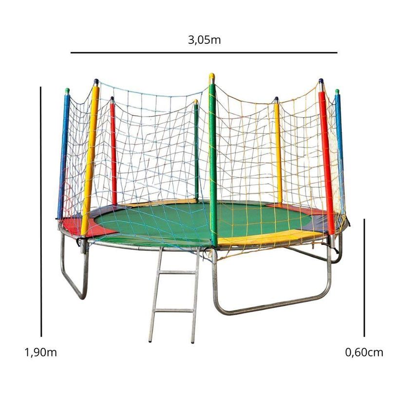 Pula Pula Trampolim 3,05m Escorregador Infantil E Piscina De Bolinhas 1,50m Com 1000 Bolinhas - imagem 2