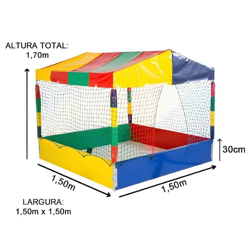 Pula Pula Trampolim 3,05m Escorregador Infantil E Piscina De Bolinhas 1,50m Com 1000 Bolinhas - imagem 3