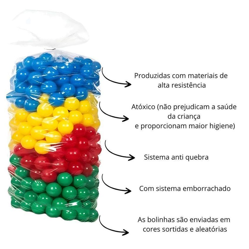 Pula Pula Trampolim 3,05m Escorregador Infantil E Piscina De Bolinhas 1,50m Com 1000 Bolinhas - imagem 5