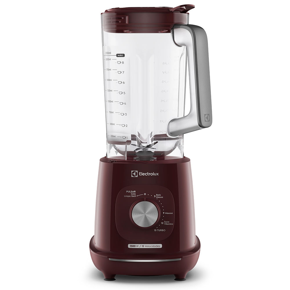 Liquidificador Electrolux 1500w 3.2l Efficient Tri Force 15 Velocidades Vermelho (ebl1510) 127v