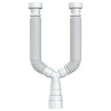 Sifão Extensível Universal Herc Duplo Dn38/40/48/50 Branco