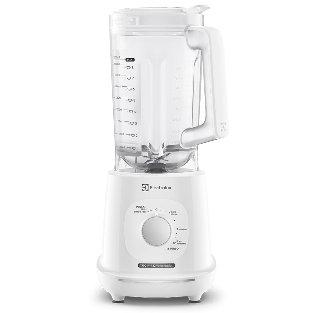 Liquidificador Electrolux 1300w 3.2l Efficient Triforce 12 Velocidades Branco (ebl1310) 127v