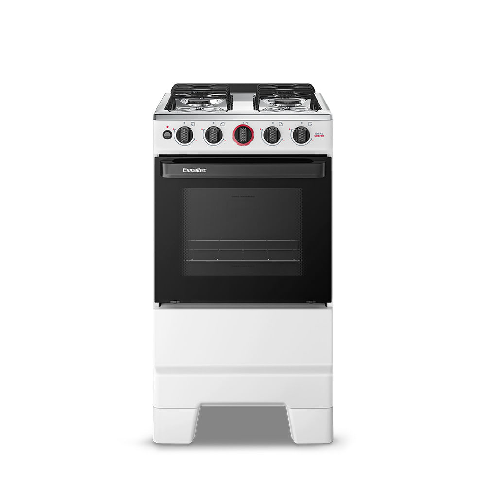 Fogão Ideal Super 4 Bocas Com Mesa Em Inox Esmaltec