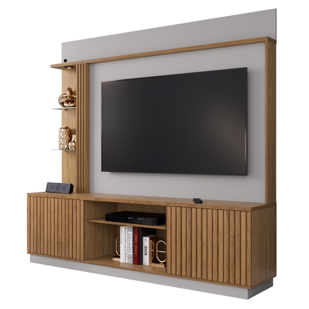 Estante Home Tv 65 Pol 201 Cm Atlanta Cinamomo Off White Bechara