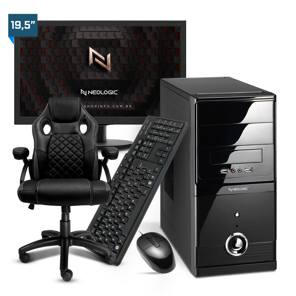 Computador Completo Neologic Nli81913 Intel Core I5 10400 8gb 1tb + Cadeira U Unica Unica