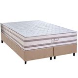 Cama Box Queen: Colchão Molas Masterpocket Ensacadas Paropas Soul + Base Crc Suede Clean (158x198)