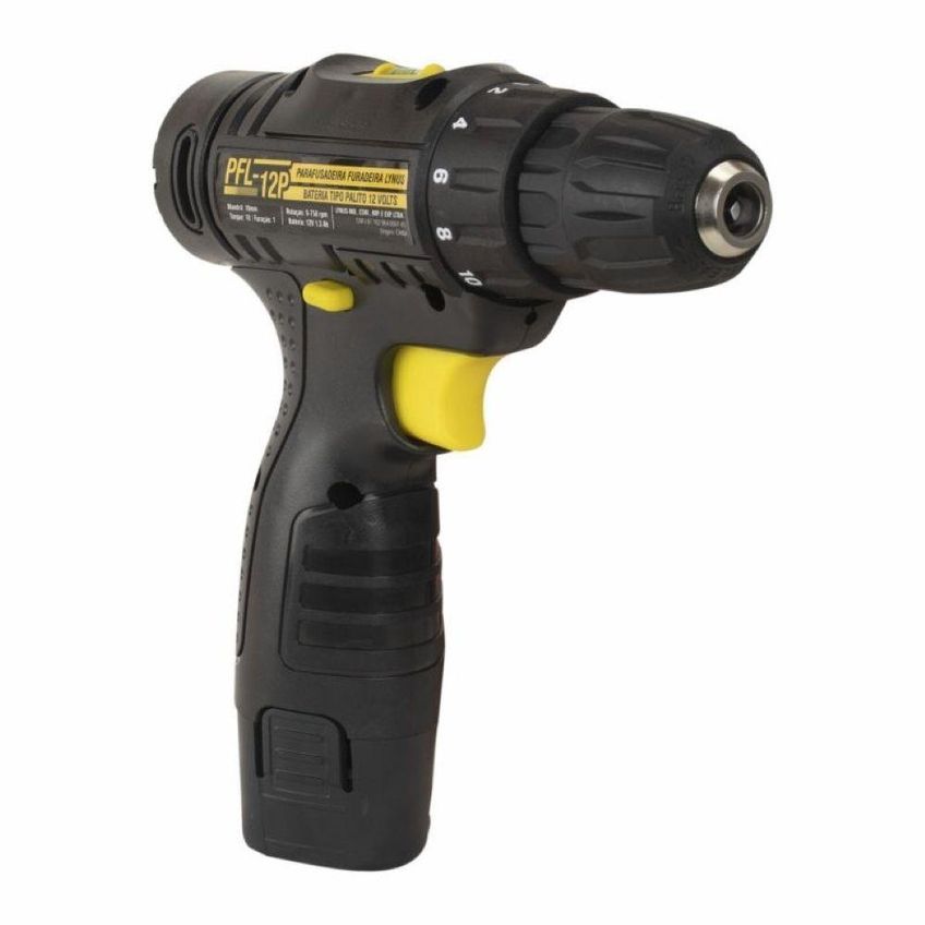 Parafusadeira 12v 750 Rpm Torque 18nm Pfl-12p Lynus - imagem 3