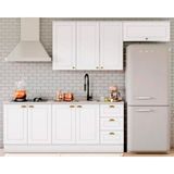 Cozinha Modulada Henn Americana 5 Peças (2aéreos+2balcões+1complemento) S/pia Cz130 Branco-henn