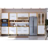Módulo Cozinha Ronipa Syrah 7 Peças (3aéreos+2balcões+1paneleiro+1torrequente) C7p103 Amendoa/branco-ronipa