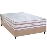 Cama Box Casal: Colchão Molas Masterpocket Ensacadas Paropas Soul + Base Crc Suede Clean (138x188)