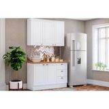 Cozinha Modulada Henn Americana 3 Peças (1aéreo+1balcão+1complemento) Cz123 Branco-henn