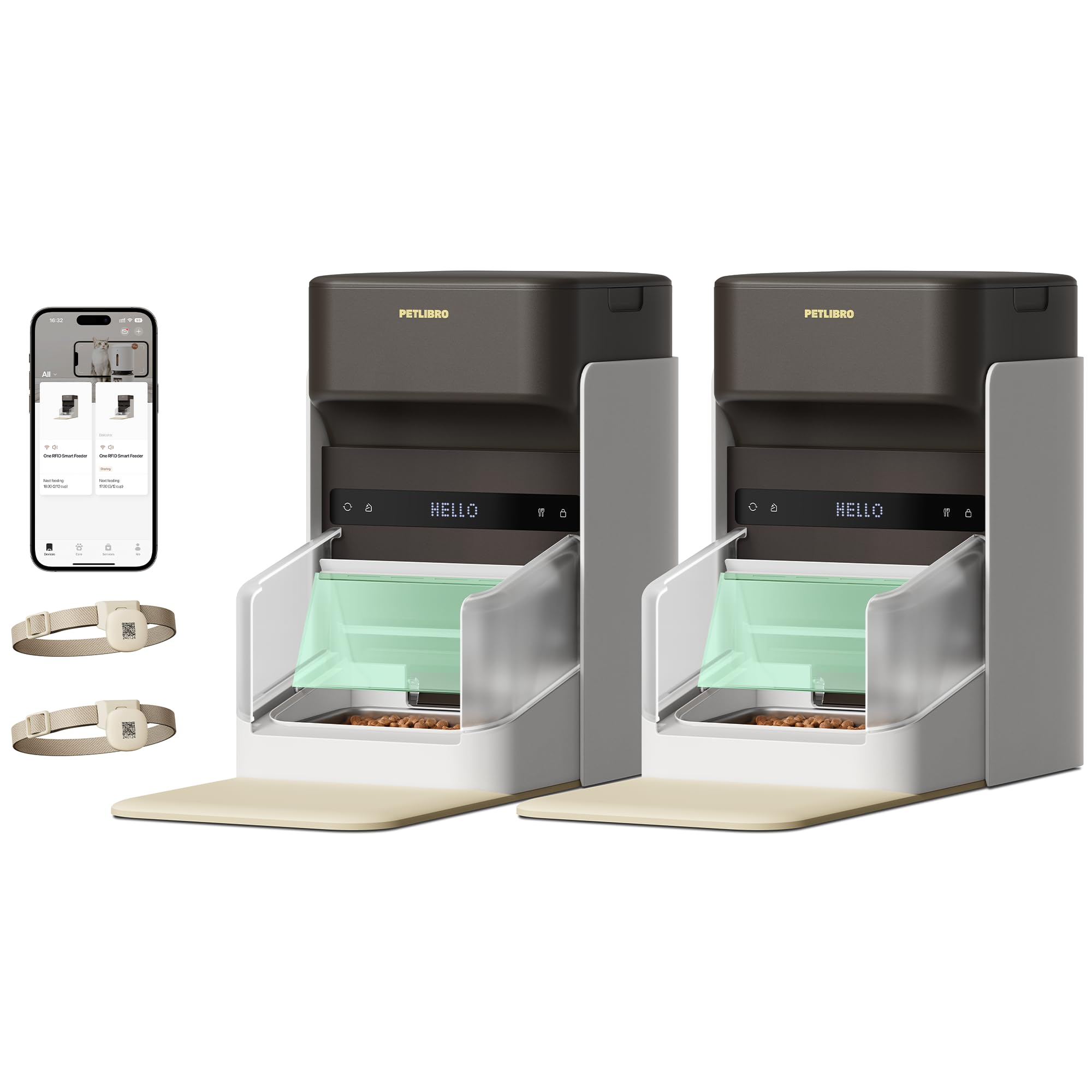Alimentadores Automáticos Para Gatos Petlibro Rfid Para 2 Gatos 3l 5g Wi-fi