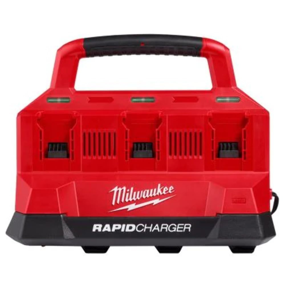 Carregador Milwaukee M18 Packout Six Bay Rapid Com Porta Usb-a