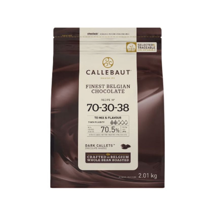 Chocolate Belga 70 30 38 Dark 70.5% Callets 2,01kg Callebaut - imagem 2