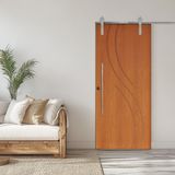 Porta Correr 9 Trilhos Soft Aparente Puxador Tubo 80cm 110x210cm Direito Concept Rodam