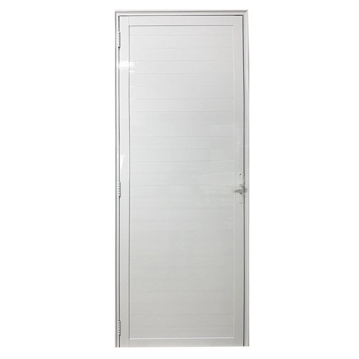 Porta Lambril Com Maçaneta E Fechadura De Banheiro 210x70cm Lado Direito Linha 25 Branco