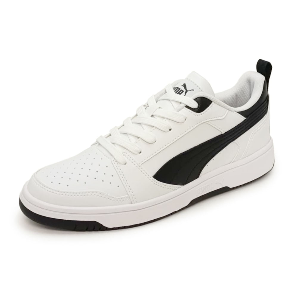 Tênis Puma Rebound V6 Low Bdp White Black