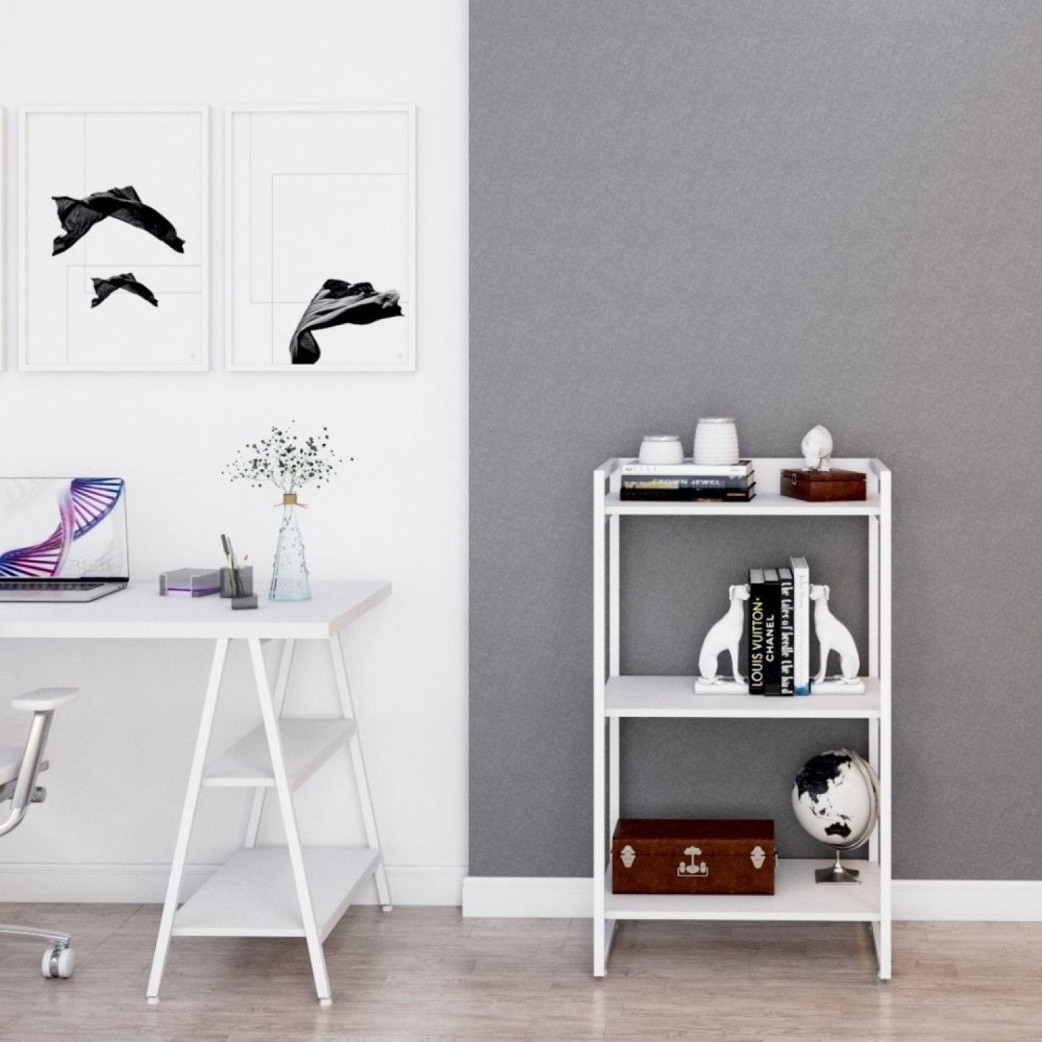 Estante Multiuso 104cmx60cm 3 Prateleiras Kuadra