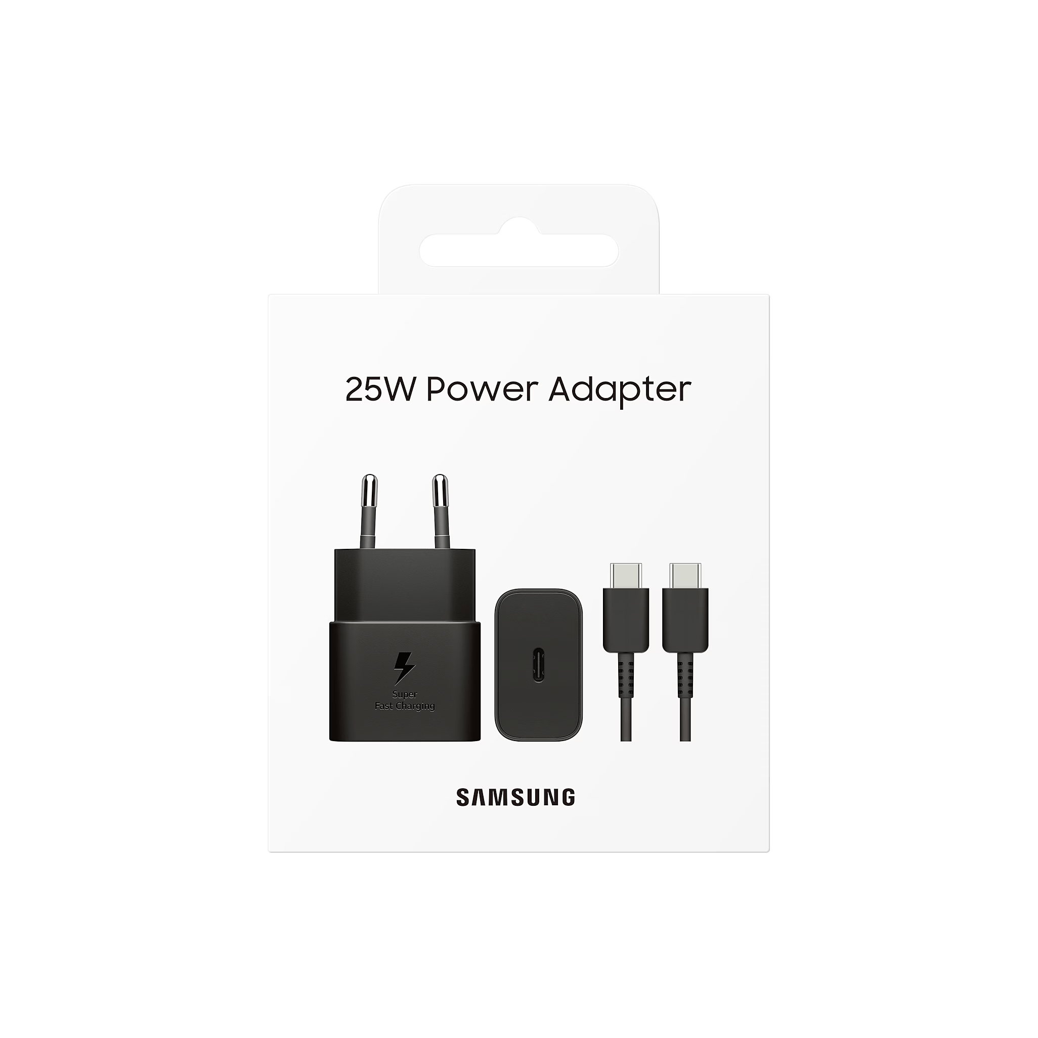 Carregador de Parede Super Rápido 25W (Cabo USB-C) - Preto