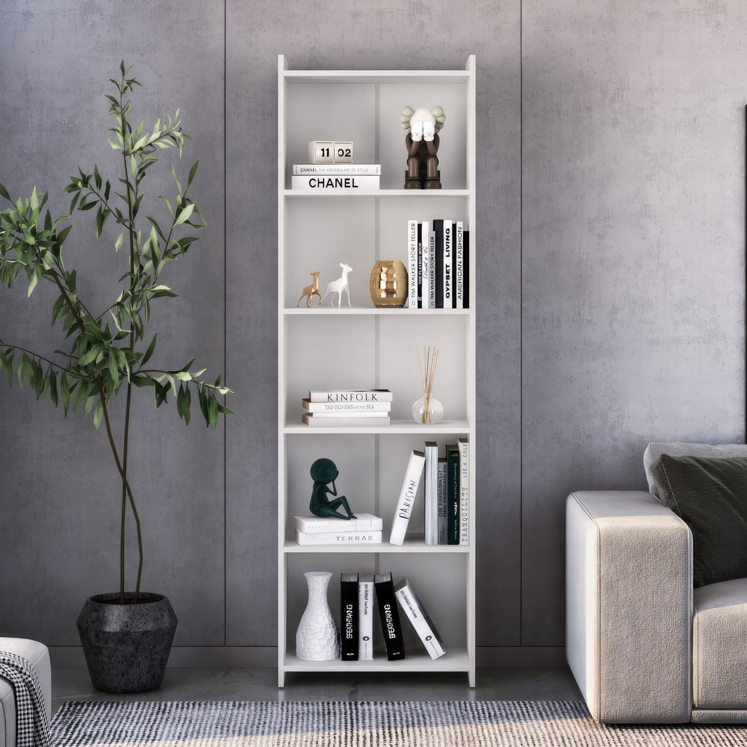 Estante Livreiro Com 5 Prateleiras 2328 Branco