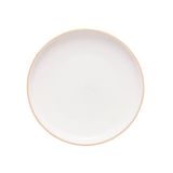 Prato De Sobremesa Copa E Cia Harmonie Em Cerâmica Off-white