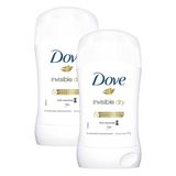 Kit 2 Desodorante Dove Invisible Dry Anti Manchas 72h Stick 45g