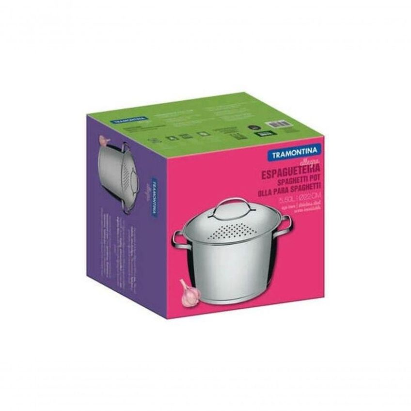 Espagueteira Tramontina Allegra Aço Inox 22cm - imagem 3
