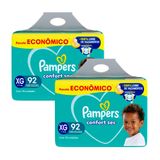 Kit 2 Fralda Pampers Confort Sec Xg 92 Unidades