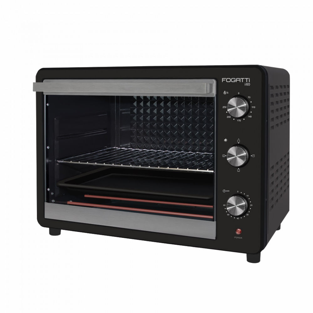 Forno Elétrico De Bancada 60 Litros Fogatti Black I60