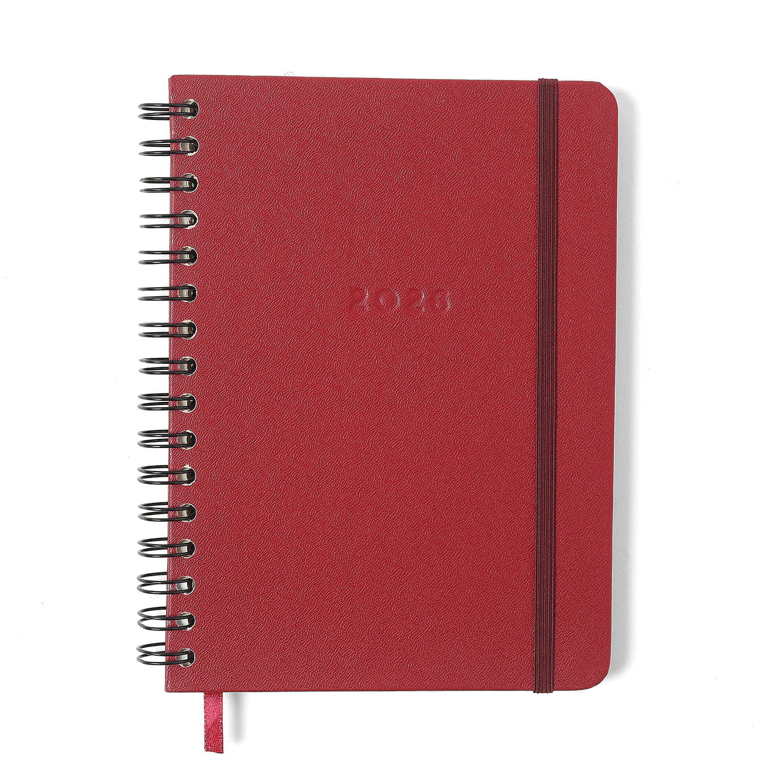 Agenda Planner Semanal Anotações 2026 A5 Wire-o Clássica Vermelho Quente Cicero