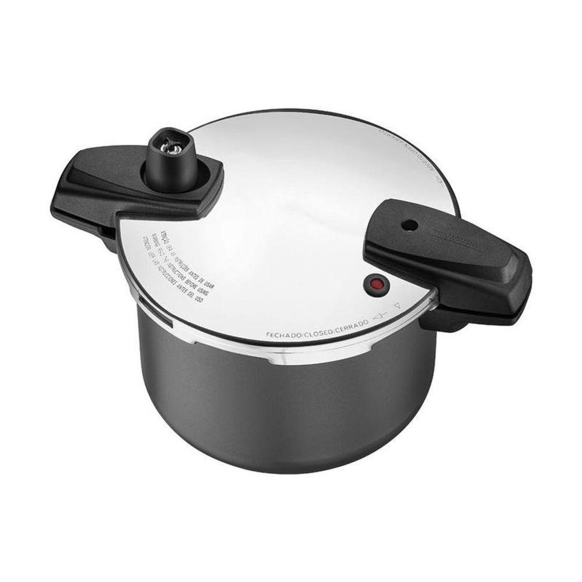 Panela De Pressão Tramontina Arizona Induction Em Alumínio Com Revestimento Antiaderente Titânio 20cm 4,5 Litros - imagem 3