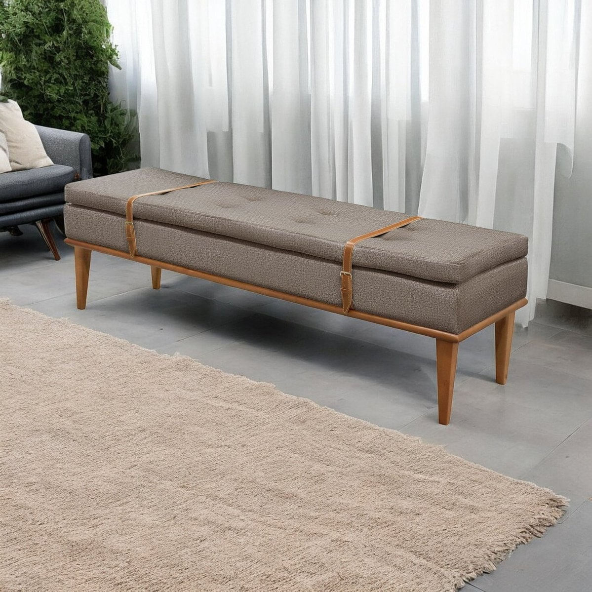 Recamier Luxo Madeira Maciça Londres Cappuccino