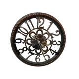 Relogio Parede Gigante 50cm Estilo Madeira Retro Analogico Grande Cobreado Classico Vintage 3d