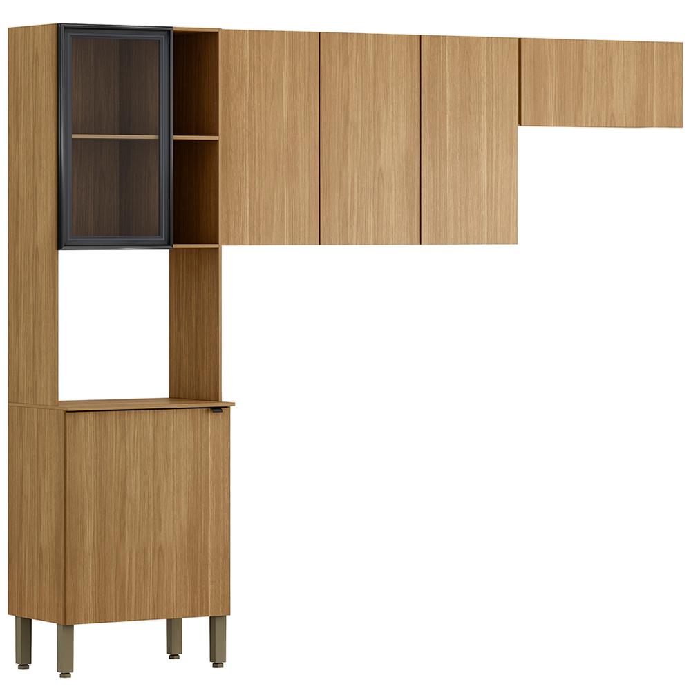 Cozinha 3 Pecas 251 Cm Mdf Vert Plus Freijo Freijo Abs Pto Ktp