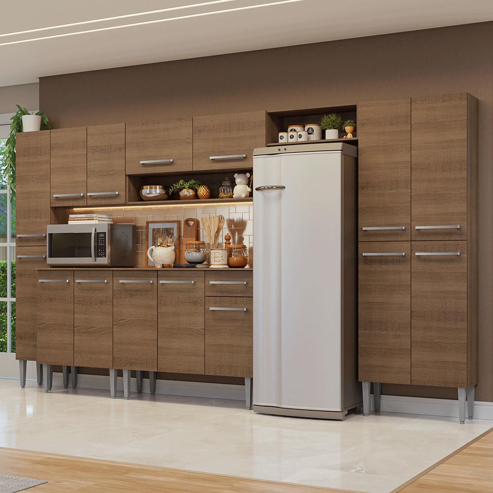 Armário De Cozinha Completa 325cm Rustic Emilly Madesa 07