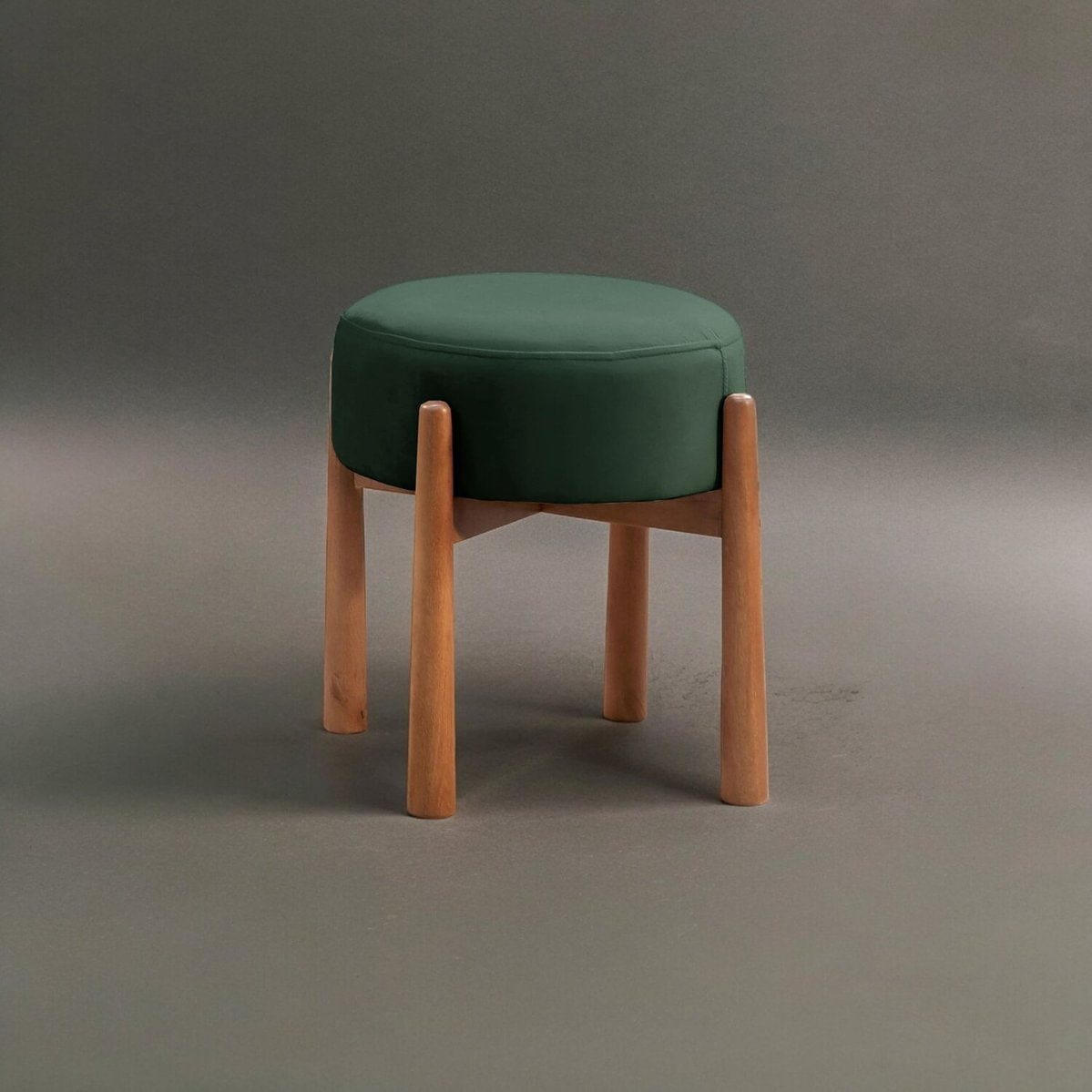 Puff Banqueta Lotus Luxo Madeira Maciça Verde