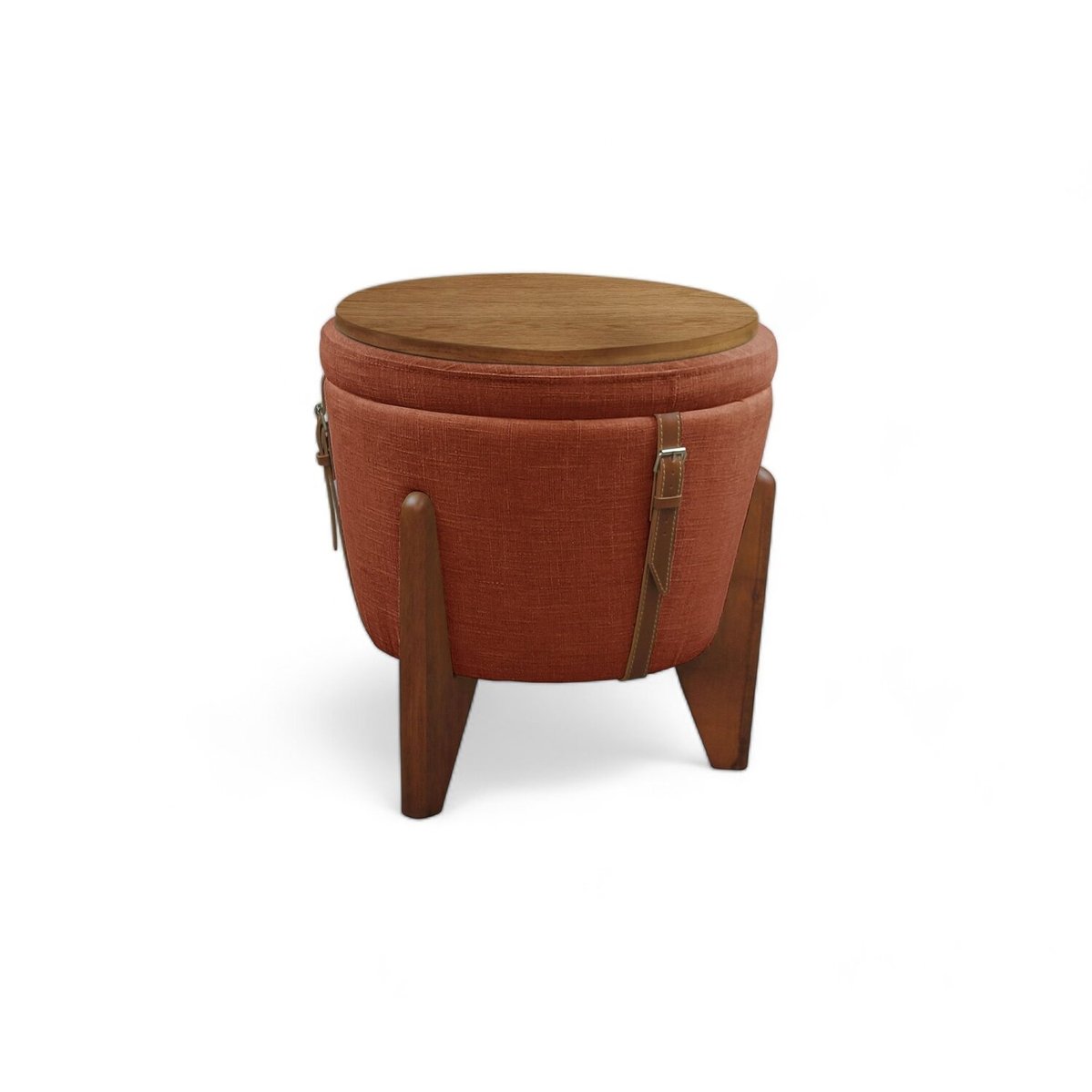 Puff Banqueta Fênix Baú Mesa Design Moderno Terracota