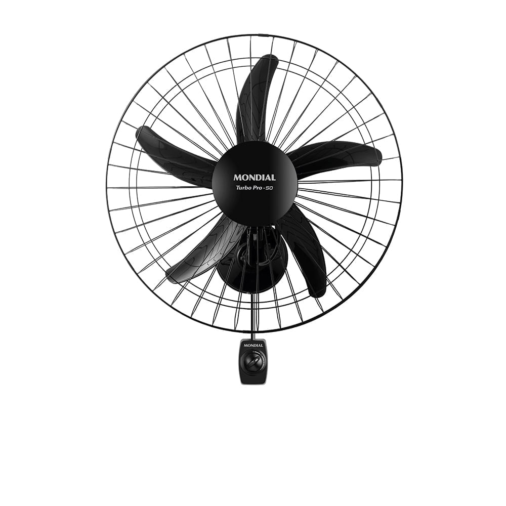 Ventilador De Parede Turbo 50cm Pro 5 Pás Mondial Preto 150w - Nvp-pro-50 220
