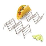 Pacote Com 2 Suportes Empilháveis De Aço Inoxidável Taco Holder 2lb Depot