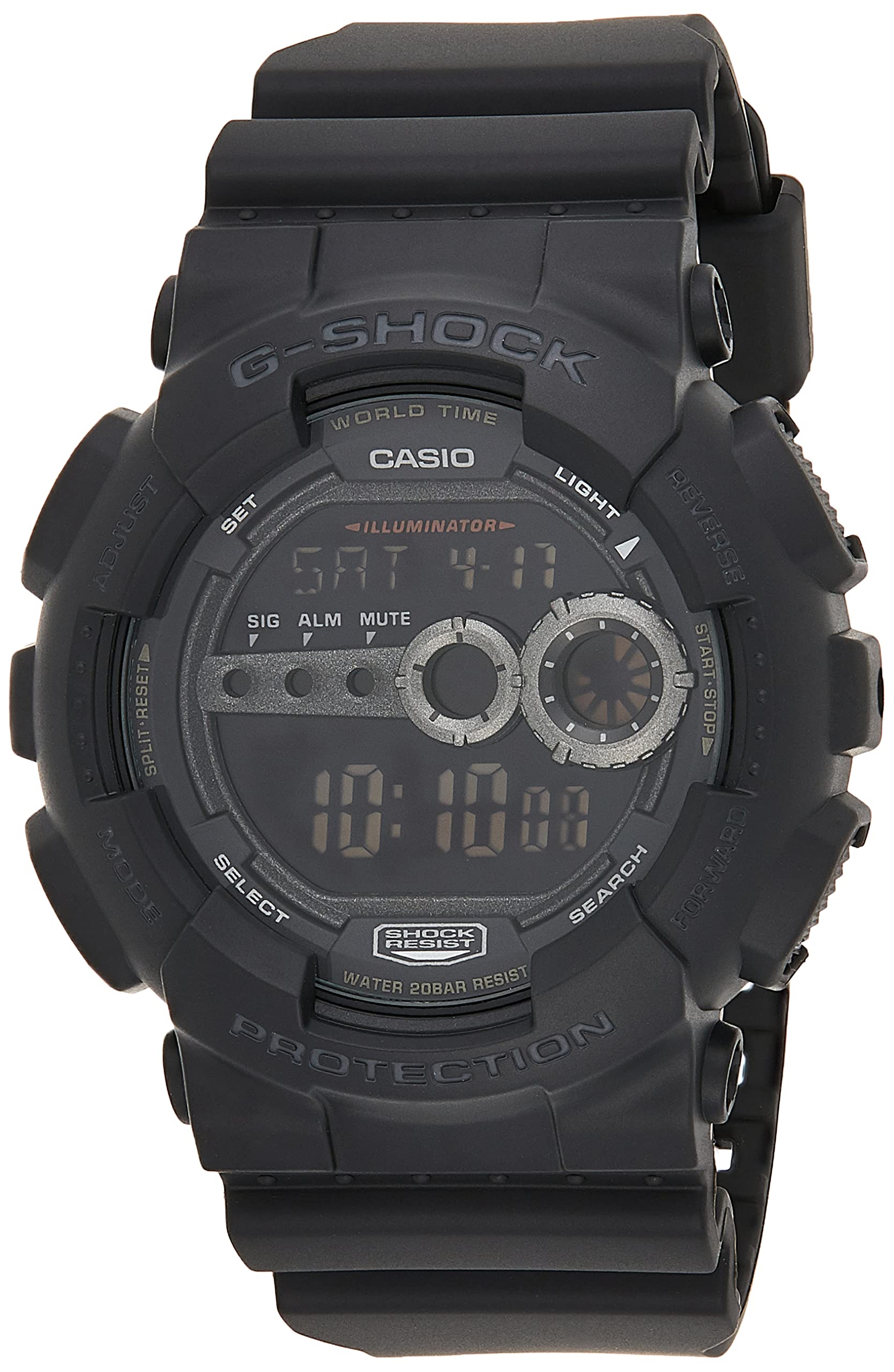 Relogio Casio G-shock Gd100-1bcr G-large Para Homens Preto