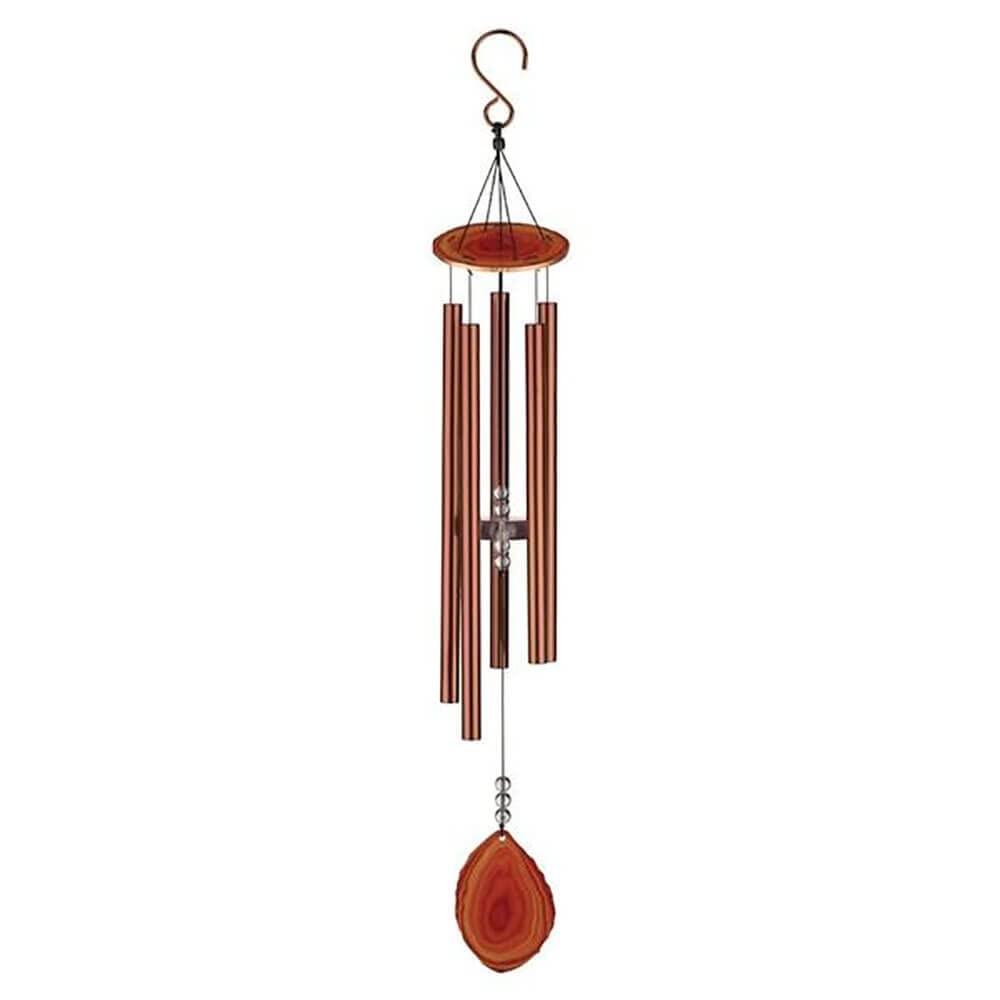 Wind Chime Regal Art &amp; Gift Amber Agate Metal 13 X 13 X 81 Cm