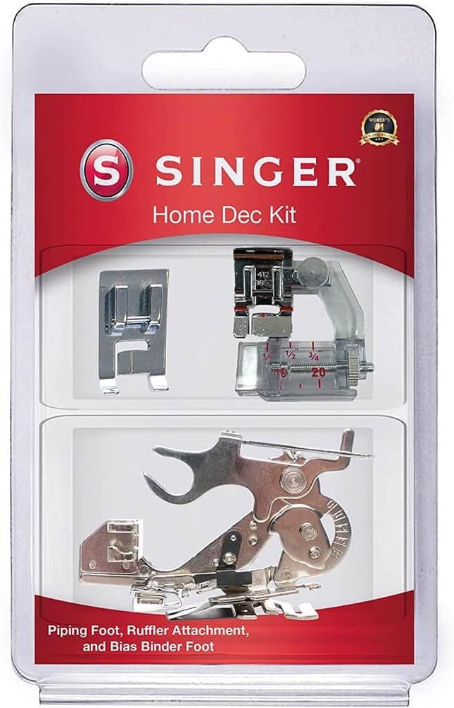 Kit Presser Foot Decor Singer Home Com Tubulação, Encadernador E Babador